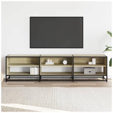 Mobile Porta Tv Rovere Sonoma 180x40x46 Cm In Truciolato - Foto 3