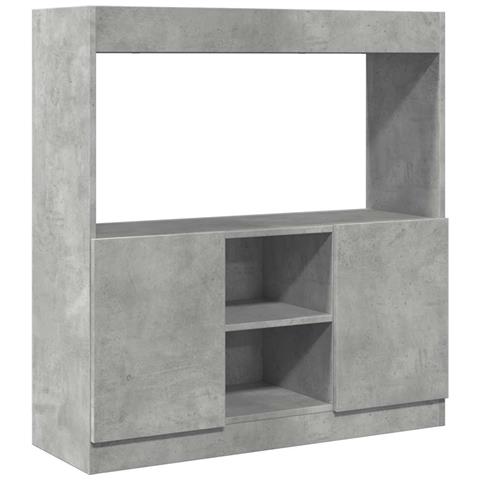 Credenza Grigio Cemento 92x33x100 Cm In Legno Multistrato - Foto 2