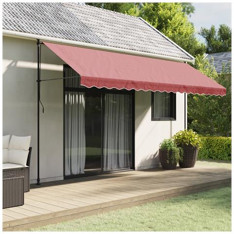 Tessuto Di Ricambio Per Mantovana Tenda Strisce Bordeaux 4,5 M - Foto 1