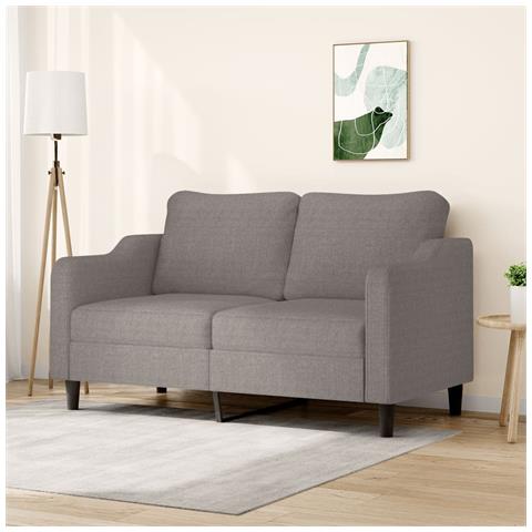 Lusso Casadino -  Divano A 2 Posti Tortora 140 Cm In Tessuto - Foto 8