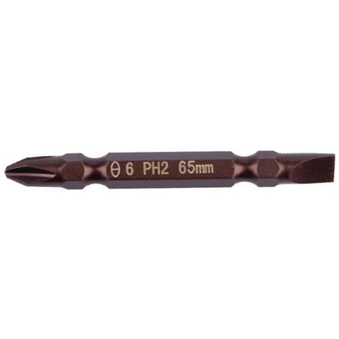 Set Di Punte Per Cacciavite Magnetico Con Design A Doppia Testa Phillips E A Taglio (5 Pezzi) 65 Mm - Foto 2