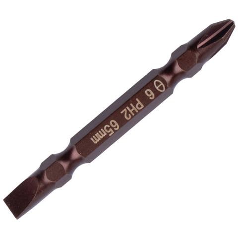 Set Di Punte Per Cacciavite Magnetico Con Design A Doppia Testa Phillips E A Taglio (5 Pezzi) 65 Mm - Foto 3