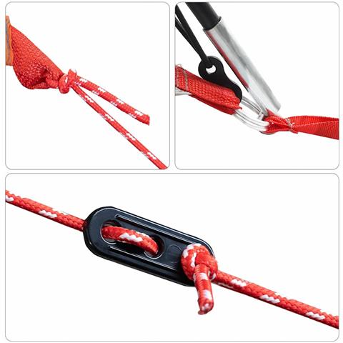 Tenda Familiare  con Finestre Tunnel Grigia e Arancione per 8 Persone Impermeabile - Foto 9