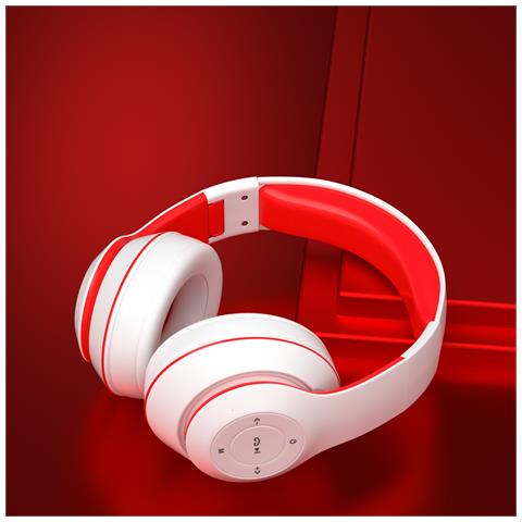 Cuffie Bluetooth Over-ear Rosse - Audio Immersivo - Foto 3