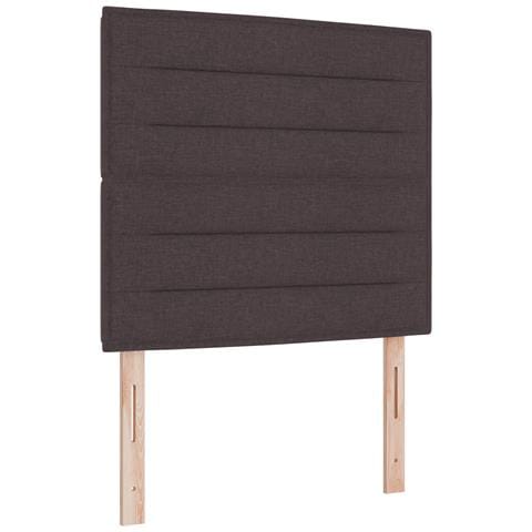 Testata LED Design Linee Marrone Scuro 100 cm Tessuto - Foto 1