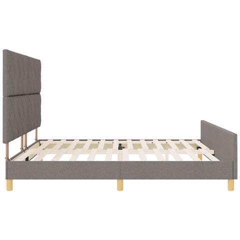 Struttura Letto Tortora 200x200 cm Tessuto - Foto 9