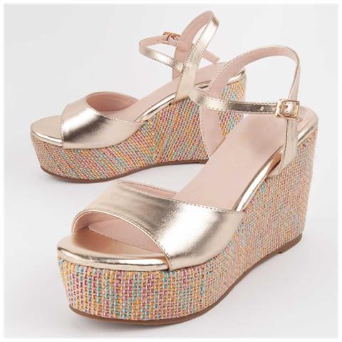 Sandalo Montevita Wedge Sparto Salia12 Oro . - Foto 1