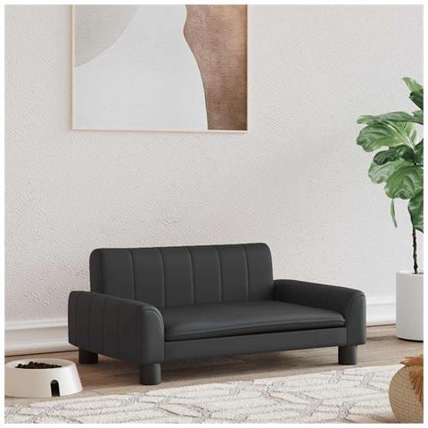 Lettino per Cani Nero 70x45x30 cm in Similpelle - Foto 2