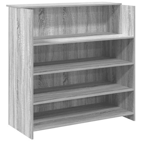 Banco Reception Grigio Sonoma 100x50x103,5 cm Legno Multistrato - Foto 1