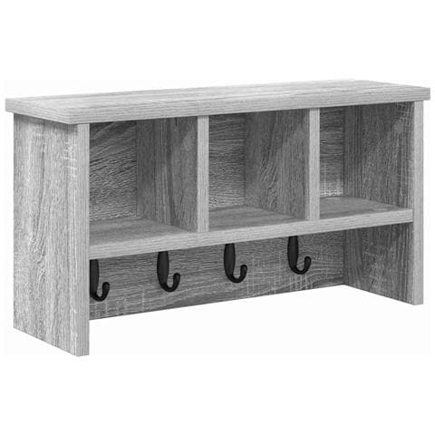 Appendiabiti a muro Grigio sonoma 50 x 16 x 26 cm - Foto 1