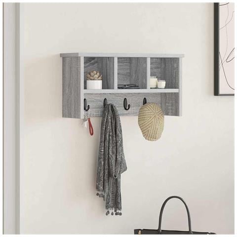 Appendiabiti a muro Grigio sonoma 50 x 16 x 26 cm - Foto 2