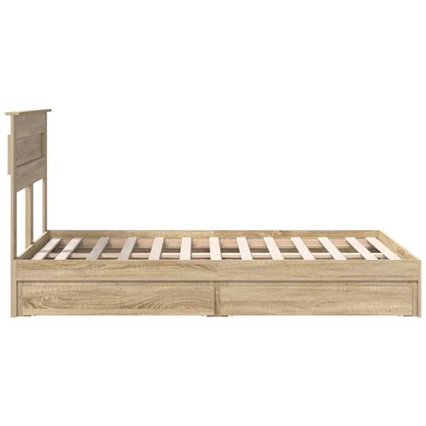 Letto con Contenitore con testiera Rovere Sonoma 120 x 190 cm - Foto 9