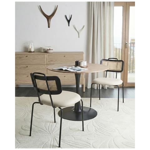 Set Di 2 Sedie Da Pranzo Adel Beige Chiaro - Foto 1