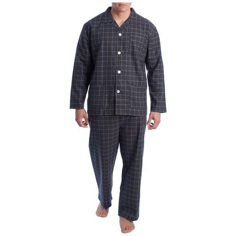 Pigiama Da Uomo In Cotone Con Camicia A Maniche Lunghe Klp7 - Foto 1