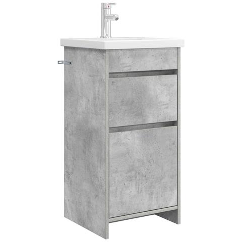 Mobile da bagno con lavabo Grigio Cemento 42 x 40 x 84,5 cm - Foto 1
