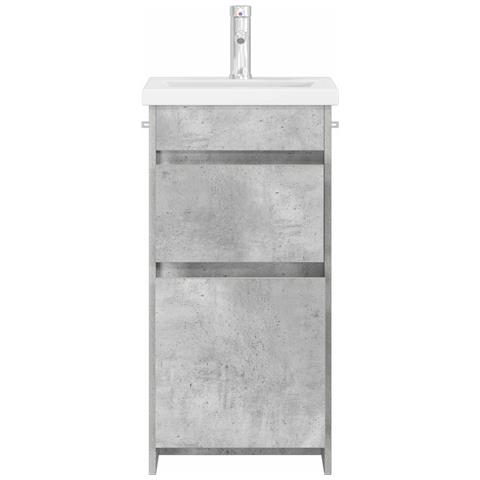 Mobile da bagno con lavabo Grigio Cemento 42 x 40 x 84,5 cm - Foto 2