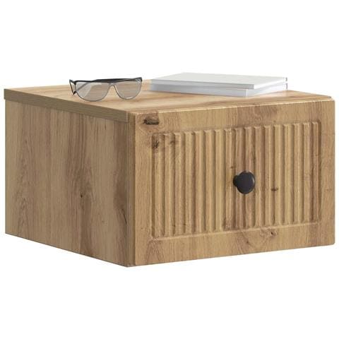 Mobiletto da notte a muro Rovere Artigianale 33 x 34,5 x 20 cm - Foto 2