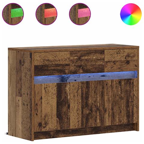 Mobile TV 91 x 34 x 61 cm Legno antico Legno ingegnerizzato - Foto 1