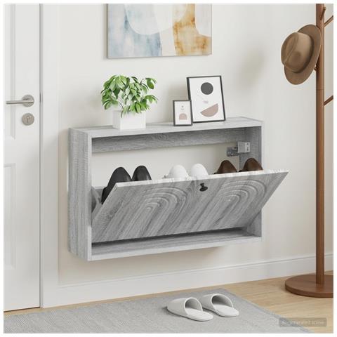 Mobiletto per Scarpe da Muro ALKMAAR 71 x 17 x 43 cm - Foto 2