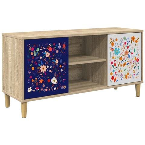 Mobile TV MAINZ 102 x 33 x 50 cm Sonoma Legno ingegnerizzato - Foto 1