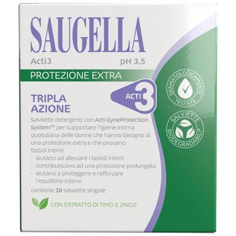Saugella ACTI3 Salviettine 10 Pezzi - Foto 1
