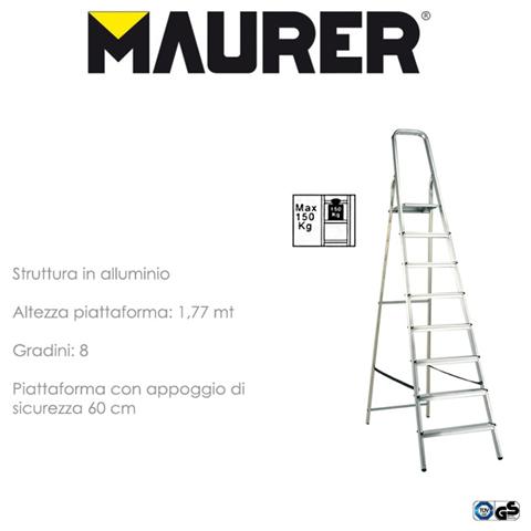 Scala a libro in alluminio 8 gradini - Foto 2