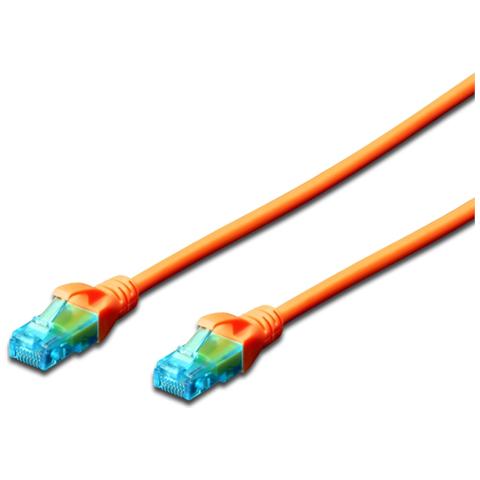 CAVO PATCH CAT. 5e U / UTP CCA 5,0 mt, ARANCIO - Foto 1