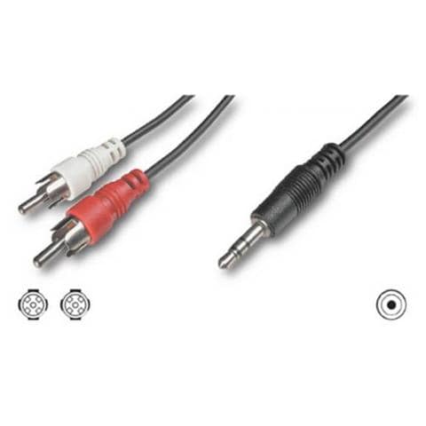 Cavo Stereo Con 1 Connettore 3,5 Mm. - 2 Connettori Cinch (Rca) Maschio Mt. 2,50 - Foto 1