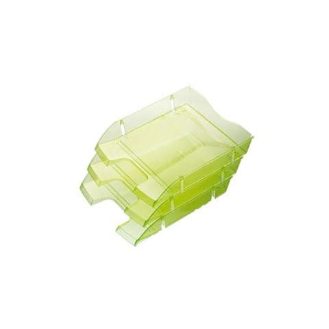 confezione da 6 pezzi - vaschetta portacorrispondenza verde trasp. salvaspazio - Foto 1