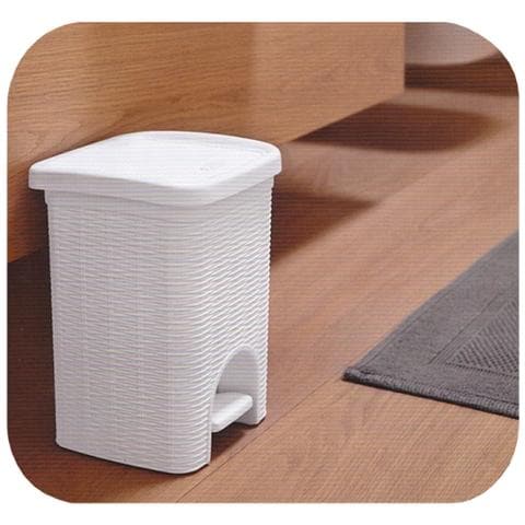 Pattumiera A Pedale In Polipropilene, 6 Lt, 20,5x20,5xh. 28 Cm Bianco - Foto 2