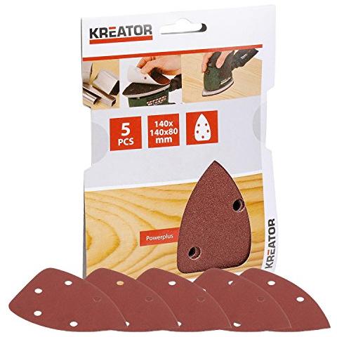 Lot De 5 Patins Triangulaires Auto-agrippants - Grain 240 - 140x140x80 Mm - Foto 1