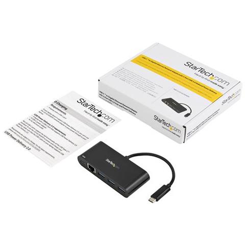 Adattatore di rete USB-C a Ethernet a 3 porte - Hub USB 3.0 con Power Delivery - Gbe - Foto 5