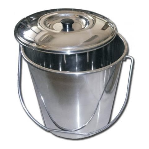 SECCHIO IN ACCIAIO INOX - con coperchio - 15 l - Foto 2