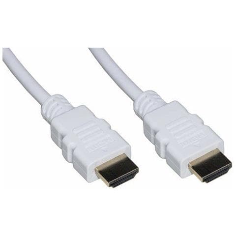 Cavo Hdmi 4kx2k M-m Con Ethernet Connettori Dorati 5 Mt Colore Bianco - Foto 1