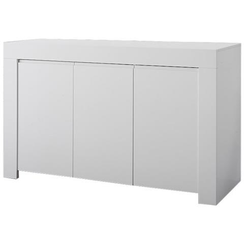 Madia Moderna 3 Ante In Finitura Bianco Opaco L. 138 P. 43 H. 86 Cm - Foto 1