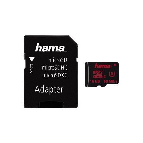 Hama Scheda Di Memoria MicroSDXC 64GB Classe 10 UHS-I V30 – 80 MB/s, Incluso Adattatore SD, Per Video 4K, Memory Pro 4K Series - 4