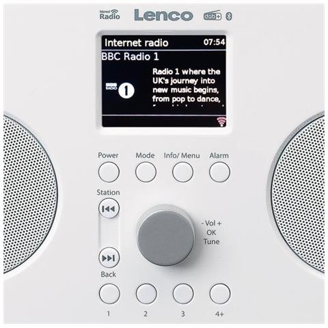 Lenco Pir-645wh Radio Portatile Digitale Bianco, Legno - Foto 2