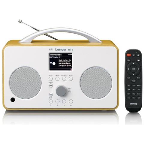 Lenco Pir-645wh Radio Portatile Digitale Bianco, Legno - Foto 1