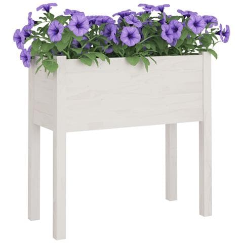 Fioriere Da Giardino 2 Pz Bianche 70x31x70 Cm In Legno Di Pino - Foto 9
