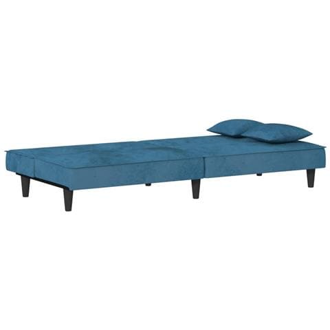 Divano Letto Blu In Velluto - Foto 2