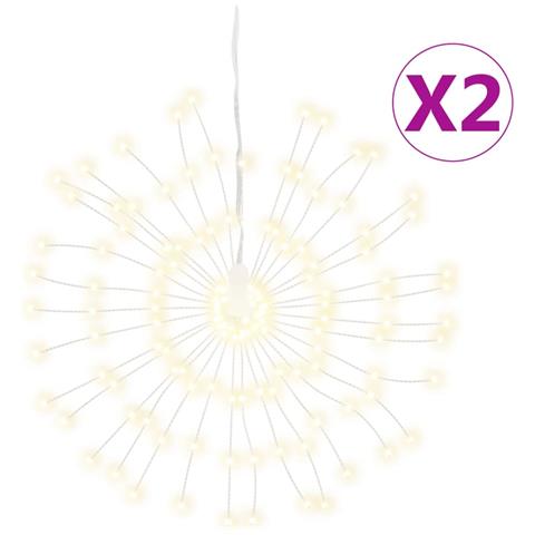 Illuminazioni Di Natale Galassia 140 Led 2pz Bianco Caldo 17 Cm - Foto 1