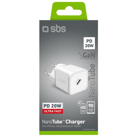 TETRGAN1C20W Caricabatterie per dispositivi mobili Cuffie, Altoparlante portatile, Smartphone, Orologio intelligente, Tablet Bianco AC Ricarica rapida Interno - Foto 2