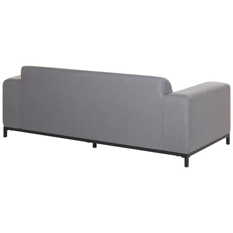 Set Lounge A 5 Posti In Tessuto Grigio E Struttura Nera Rovigo - Foto 7