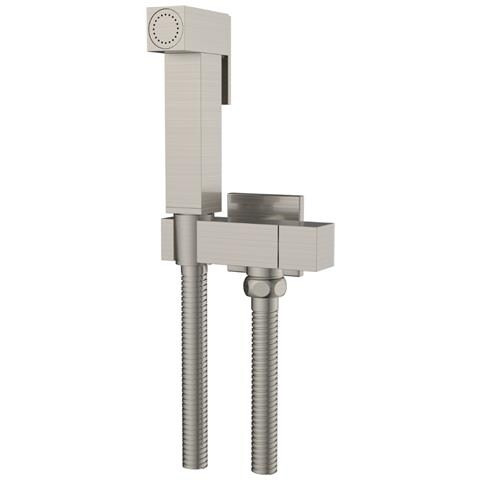 Idroscopino Wc Doccetta Ottone Portatile Shutoff Monogetto Con Leva Ogomondo Kit *** Finitura- : Nickel Spazzolato Quadro - Foto 1