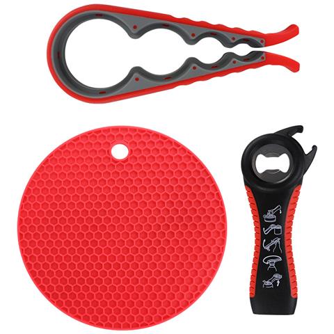 Apriscatole Multifunzionale In 3 Parti Red - Foto 1