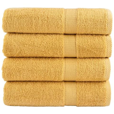 Asciugamani Premium SOLUND 4 pz Oro 50x100 cm 600gsm - Foto 1