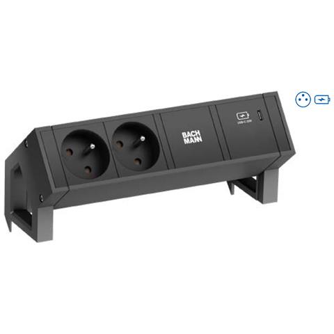 Desk 2 Prolunghe E Multiple 2 Presa (e) Ac Interno Nero - Foto 1