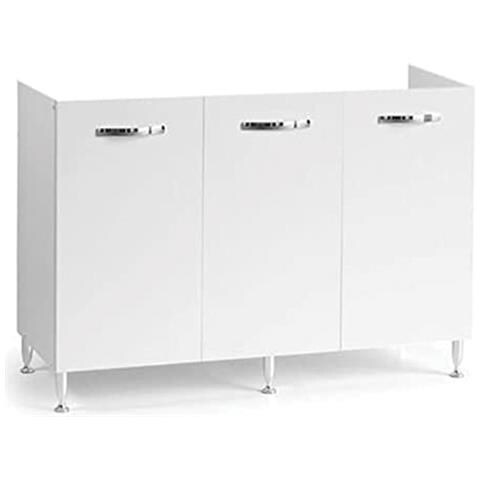 Mobile Mobiletto Sottolavello Per Cucina Componibile Bianco Frassino (85x50x120) - Foto 2