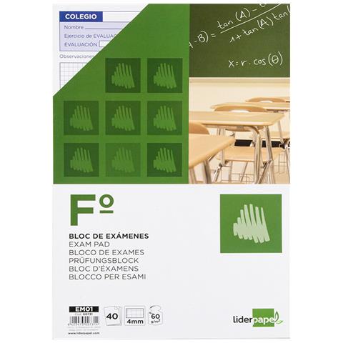 EM01 quaderno per scrivere Folio 40 fogli Blu, Verde, Bianco - Foto 1