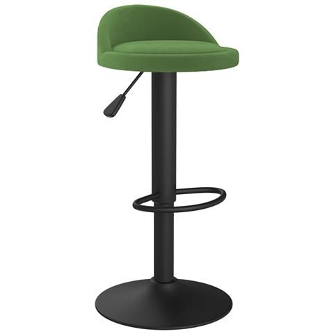 Sgabello da Bar Verde Scuro in Velluto - Foto 1